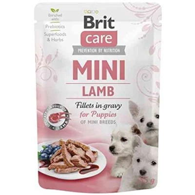 Afbeelding van Brit Care Pouch Mini Puppy Lamb fillets in gravy 85 gram