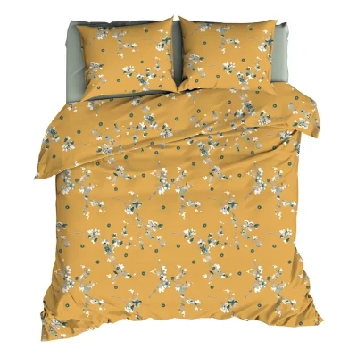 Afbeelding van Dekbedovertrek Romanette Geisha Oker Katoen 200 x / 220 cm 2 Persoons