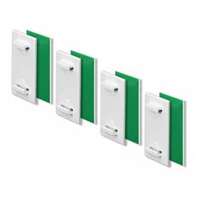 Afbeelding van KLEMMFLEX plakhouder kort, voor Klemmfix rolgordijn, dubbel duo zonder boren, om te lijmen, 4 stuks, als accessoire, reserveonderdeel bevestiging aan vast pvc raam,