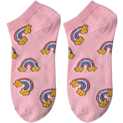 Afbeelding van Clayre &amp; Eef Grappige Sokken one size Roze Polyester Regenboog