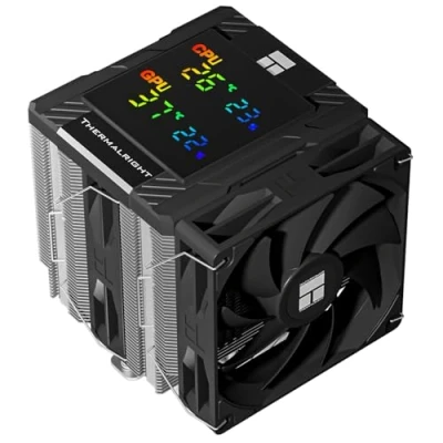 Afbeelding van Thermalright Peerless Assassin 120 Digital Black CPU luchtkoeler, digitale schermafdekking, 6 heatpipes computer koeler, voor AM4/AM5, Intel LGA1700/1851/1150/1151/1200, pc zwart