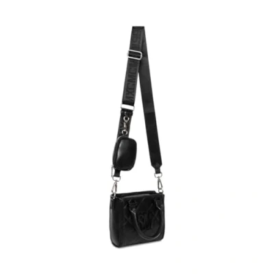 Afbeelding van Steve Madden Bbabi Crossbody met gewatteerde handgreep aan de bovenkant, Zwart, One Size