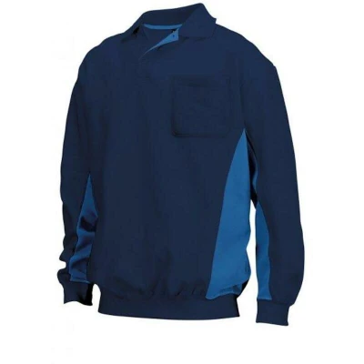 Afbeelding van Tricorp 302001 Polosweater Bicolor Borstzak Marineblauw/Koningsblauw 7XL