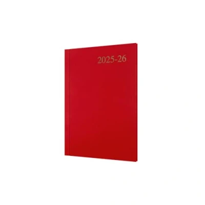 Afbeelding van Collins &#039;Essentials&#039; 12 maanden Midden/Academische jaarplanner, juli 2025 2026 ESSA53M.15 2526 Week to View dagboek, A5 harde kaft, rood