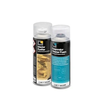 Afbeelding van Errecom Total Care, Car Air Conditioner Cleaning Kit, for Complete A/C System and Cabin Purifying, Vanilla Fragrance, 2 x 200 ml Aerosol Cans