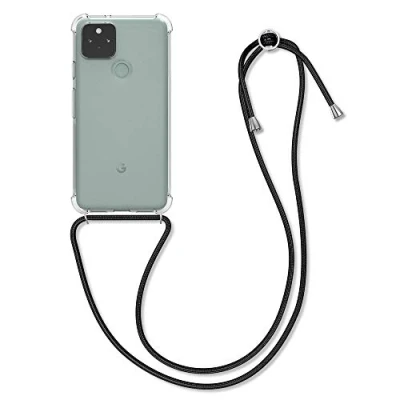 Afbeelding van kwmobile telefoonhoesje geschikt voor Google Pixel 5 Hoesje met telefoonkoord Back cover in transparant