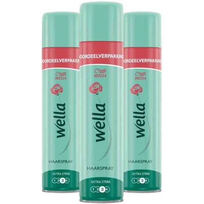 Afbeelding van Wella Haarspray Extra Strong 3 x 400 ml Voordeelverpakking