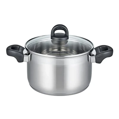 Afbeelding van ELO 12221 braadpan m.GD 20 cm serie toermalijn, inductie, roestvrij staal gesatineerd, antislip kunststof handgrepen, met literschaal en olie doseersysteem