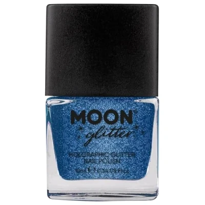 Afbeelding van Moon Glitter Holografische glitternagellak, 10 ml, blauw