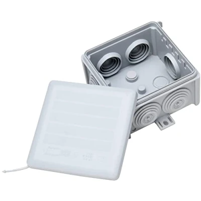 Afbeelding van Kopp Aftakdoos, opbouw, vochtige ruimte, 83 x 50 mm, IP66, aansluitdoos met 7 kabelinvoeringen M25, grijs, 351010048