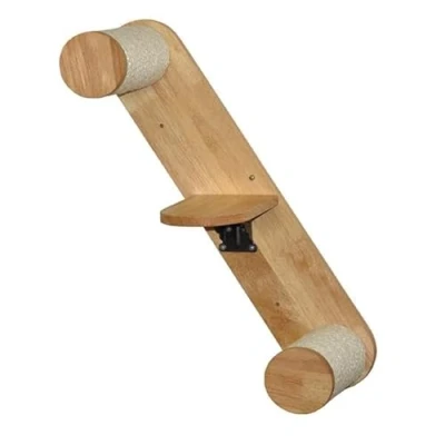 Afbeelding van nanook Kattentrap 3 traps met sisalstammen wandkrabpaal kattenladder klimladder klimwand 60 cm