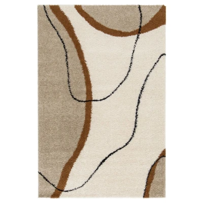 Afbeelding van Hoogpolig Vloerkleed Mirage Rivage Beige 160x230 Cm