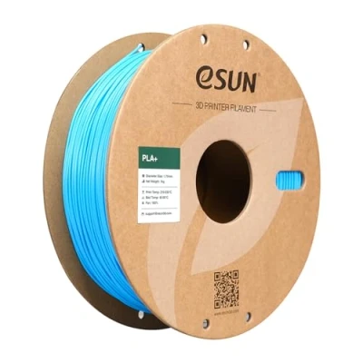 Afbeelding van eSUN PLA+ Filament 1.75mm, 3D Printer PLA Plus, Maatnauwkeurigheid +/ 0.03mm, 1kg Spoel (2.2 LBS) Print voor Printers, Licht Blauw