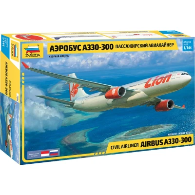 Afbeelding van 1:144 Zvezda 7044 Airbus A330 300 Civiel Vliegtuig Plastic Modelbouwpakket