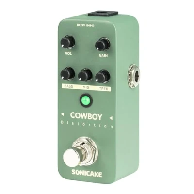 Afbeelding van SONICAKE Distortion Pedaal High Gain Gitaar Effect met 2 modi Gemiddelde Frequentie van de normale vervorming, True Bypass Cowboy