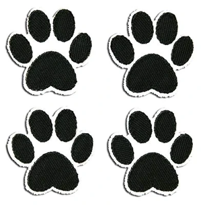 Afbeelding van Lapjes Appliqués Set van hondenpoot overdrukplaatjes opzetstukken Applicaties opnaaien opstrijken Lap Patches, Maat: 3,6 x cm