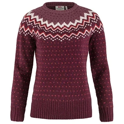 Afbeelding van Trui Fjällräven Women Övik Knit Sweater W Dark Garnet XL