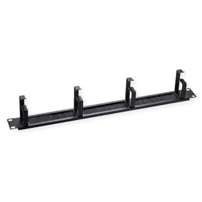 Afbeelding van ROLINE 19&quot; frontpaneel, 4 ogen type G, kabeldoorvoer (borstel), zwart