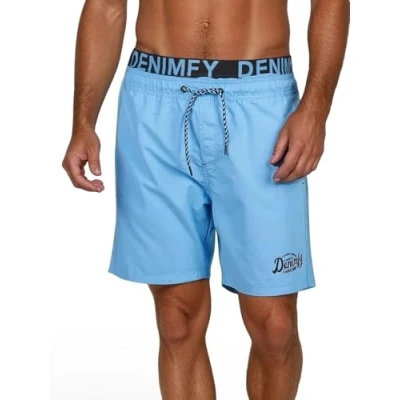 Afbeelding van DENIMFY Heren Short DFNeo bequem Blauw 5XL Volwassenen Zwembroek Zwemshort