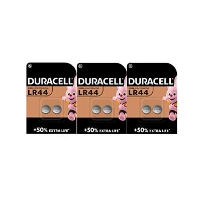 Afbeelding van 6 x Duracell LR44, A76, V13GA 76A (3 blisters à 2 batterijen), batterijen