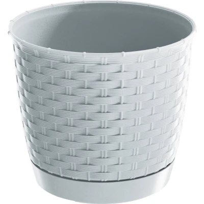 Afbeelding van Prosperplast plantenpot kunststof D25 x H22 cm parel wit Plantenpotten