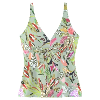 Afbeelding van s.Oliver Bikinitop, Dames, Maat: 38xC, Grün bedruckt