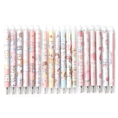 Afbeelding van 18 clic gelpennen voor schattige cartoons, kawaii pennen, balpennen, grappige