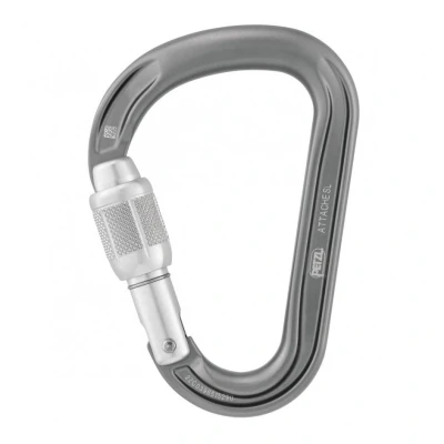 Afbeelding van Petzl Attache screw lock compacte karabiner grijs