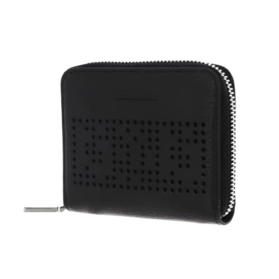 Afbeelding van COCCINELLE Metallic Perforee Leather Zip Around Wallet Noir