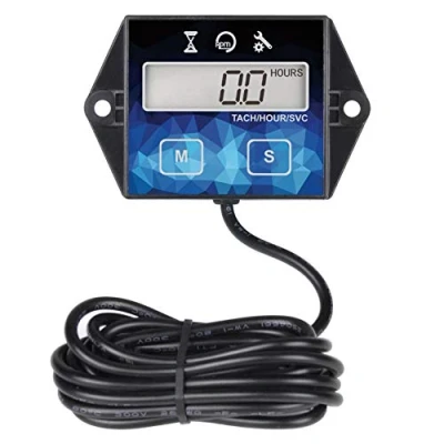 Afbeelding van Runleader Digitale bedrijfsurenteller, toerentalmeter, onderhoudsherinnering, batterij vervangbaar voor ZTR, grasmaaier, tractor, generator, marine, buitenboord, ATV, motor, sneeuwscooter