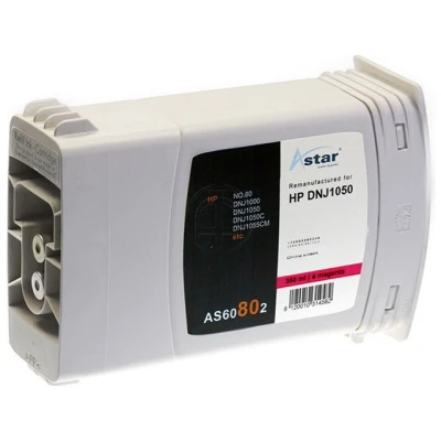 Afbeelding van AS60802 ASTAR HP 80 DNJ Inkt magenta rebuilt Blister 350ml