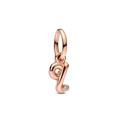 Afbeelding van Pandora 782476C01 Hangbedel Letter Q Script Alphabet zilver zirconia