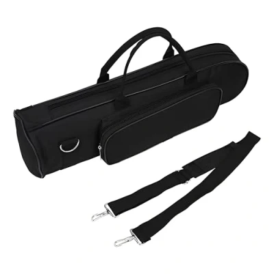 Afbeelding van Trompete Tasche, Oxford Tuch Sto?fest Tasche mit Schultergurt und Griffgriff(Schwarz)