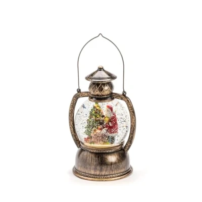 Afbeelding van Kerstlantaarn met kerstman Konstsmide 20 cm (LED, Batterijen, Timer)
