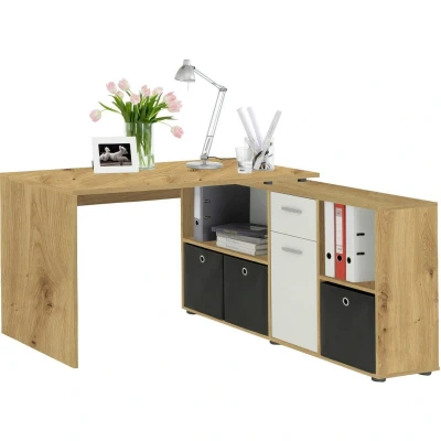 Afbeelding van FMD Bureau 136 cm Bruin