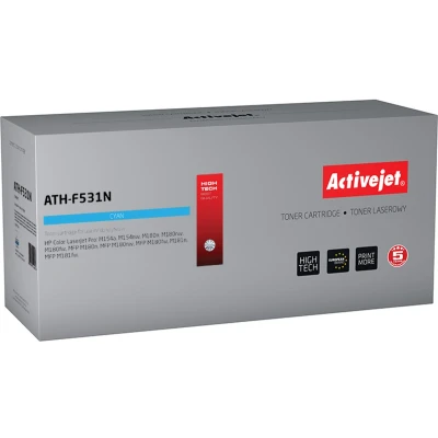 Afbeelding van ActiveJet AT F531N toner voor HP printer; 205A CF531A vervanging; Opperste; 900 pagina&#039;s; cyaan.