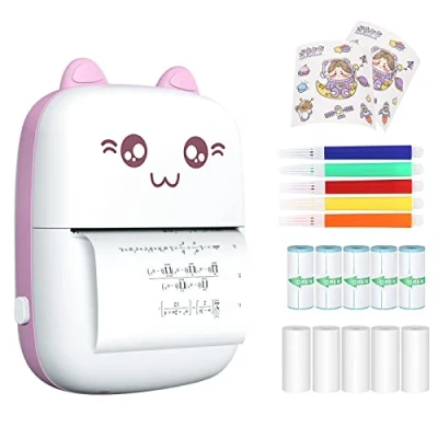 Afbeelding van PNGOS mobiele printer, bluetooth, telefoon, inktloze thermische draagbare fotoprinter voor smartphone, iPhone, iOS en Android, dagboek, doe het zelfstickers, kleuren, memo&#039;s