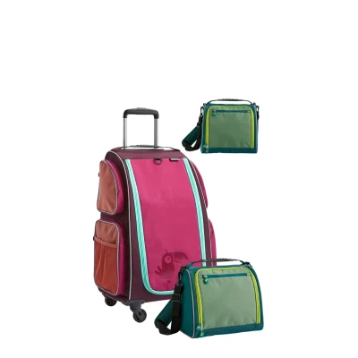 Afbeelding van HABA Kinderkoffer Rolltrolley mit Trolleytasche und Kulturbeutel