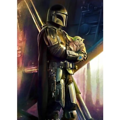 Afbeelding van Komar Vliesbehang Mandalorian Savior 200x280 cm (breedte x hoogte)