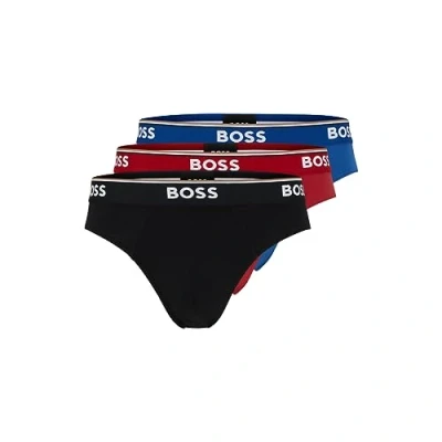 Afbeelding van BOSS Classic Regular Fit Stretch Slips voor heren, Rood/Marine/Zwart, L