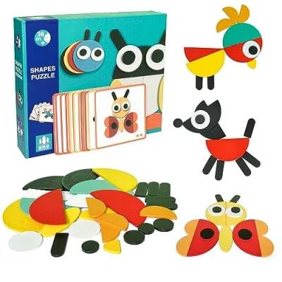 Afbeelding van Houten puzzel voor peuters van 1 3 jaar, Montessori speelgoed kinderen vanaf 2 jaar (dier)