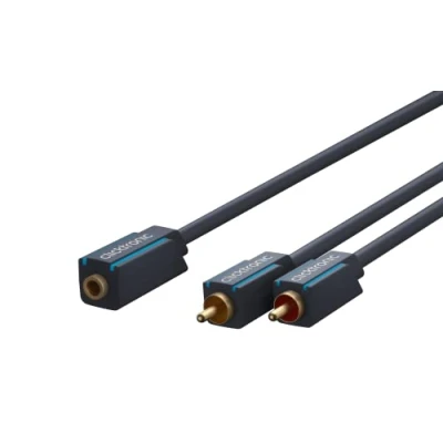 Afbeelding van Clicktronic 3.5 mm AUX to RCA Adapter Cable, Stereo 0.1 m