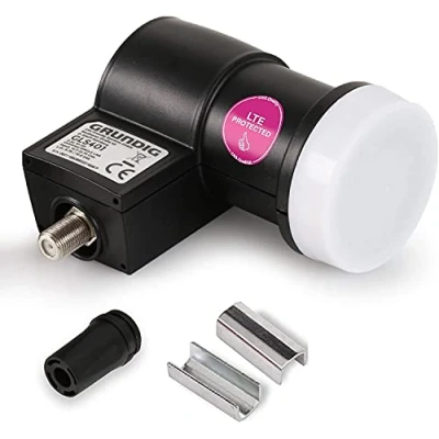 Afbeelding van GSS Single LNB test voor digitale satellietschotel 1 deelnemer, receiver, voudig, met LTE filter, full HD, 4K, 0,1dB, weerbestendige kap, koude en hittebestendig + opdraaihulp