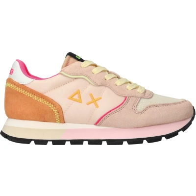 Afbeelding van Sun68 ALLY Color Explosion Sneakers laag, Dames, Maat: 37, Roze Leer/ synthetisch