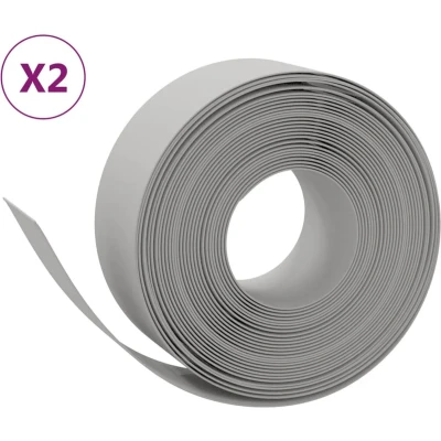 Afbeelding van vidaXL Tuinranden 2 st 10 m 20 cm polyetheen grijs