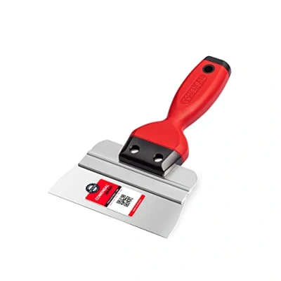 Afbeelding van COMENSAL® Vlakspatel 150 mm, professionele gevelspatel van roestvrij staal, ergonomische handgreep, rakel spatel, made in EU
