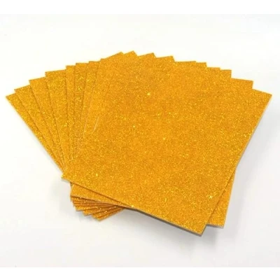 Afbeelding van sixstore A5 zelfklevende glitterschuimvellen creatieve kunstbenodigdheden voor kinderen, seizoensgebonden ambachten en decoraties Pack van 10 (goud)