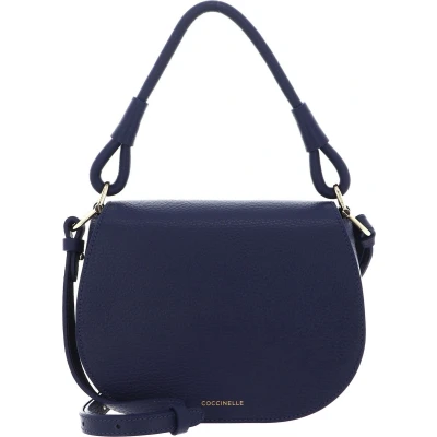 Afbeelding van COCCINELLE Leren Handtas Schoudertas Eclyps Mini Bag Grained Leather Royal Blue Blauw