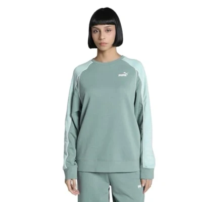 Afbeelding van Puma Relaxed FIT Crewneck Sweater, Dames, Maat: Large, Green moon
