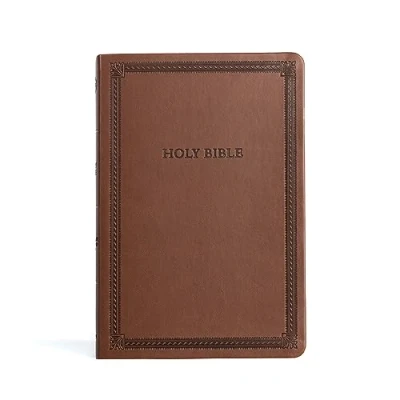 Afbeelding van CSB Large Print Thinline Bible, Brown Leathertouch: Christian Standard Brown, Leathertouch, Largeprint, Thinline, Value Edition
